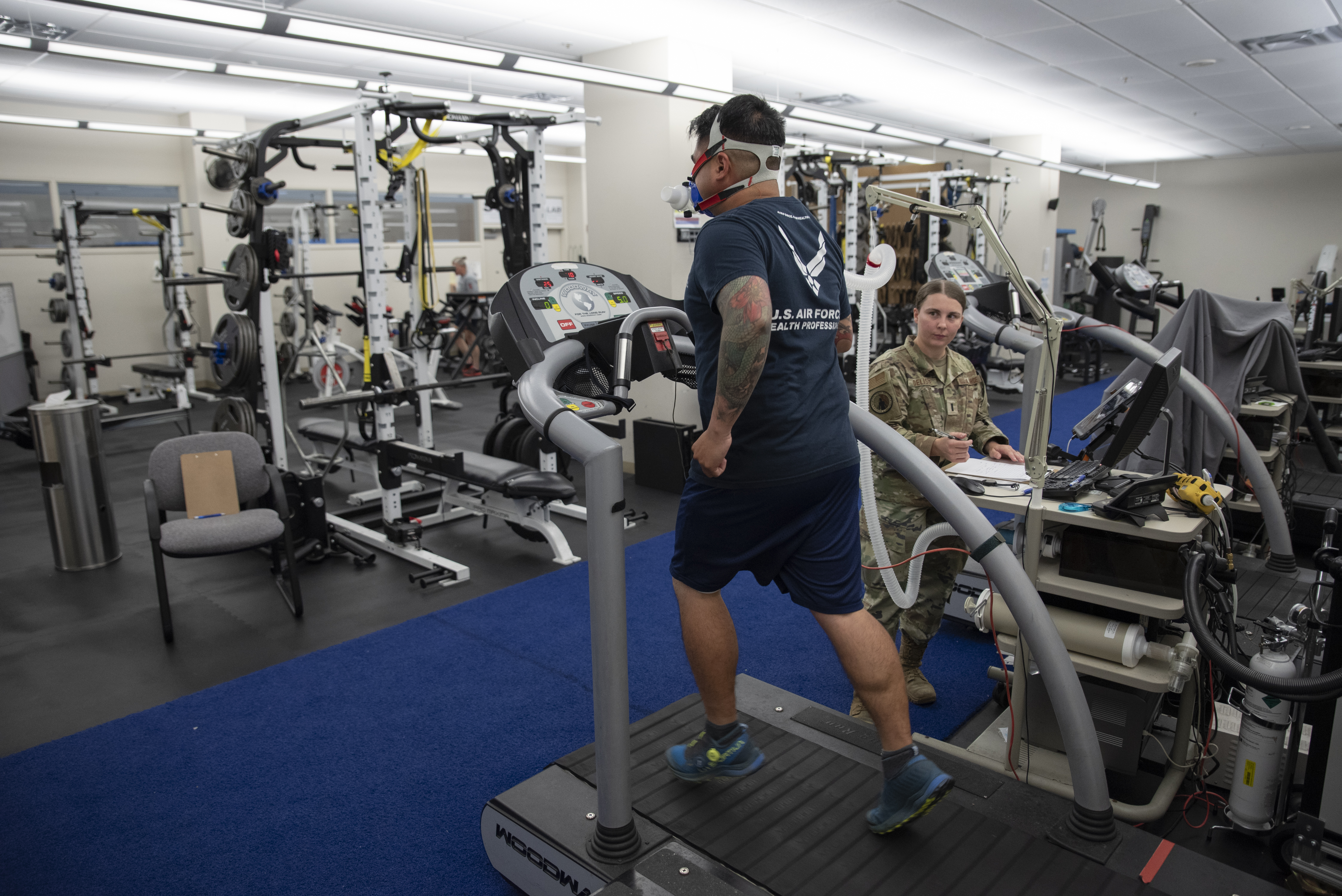 exercise testing on running equipment