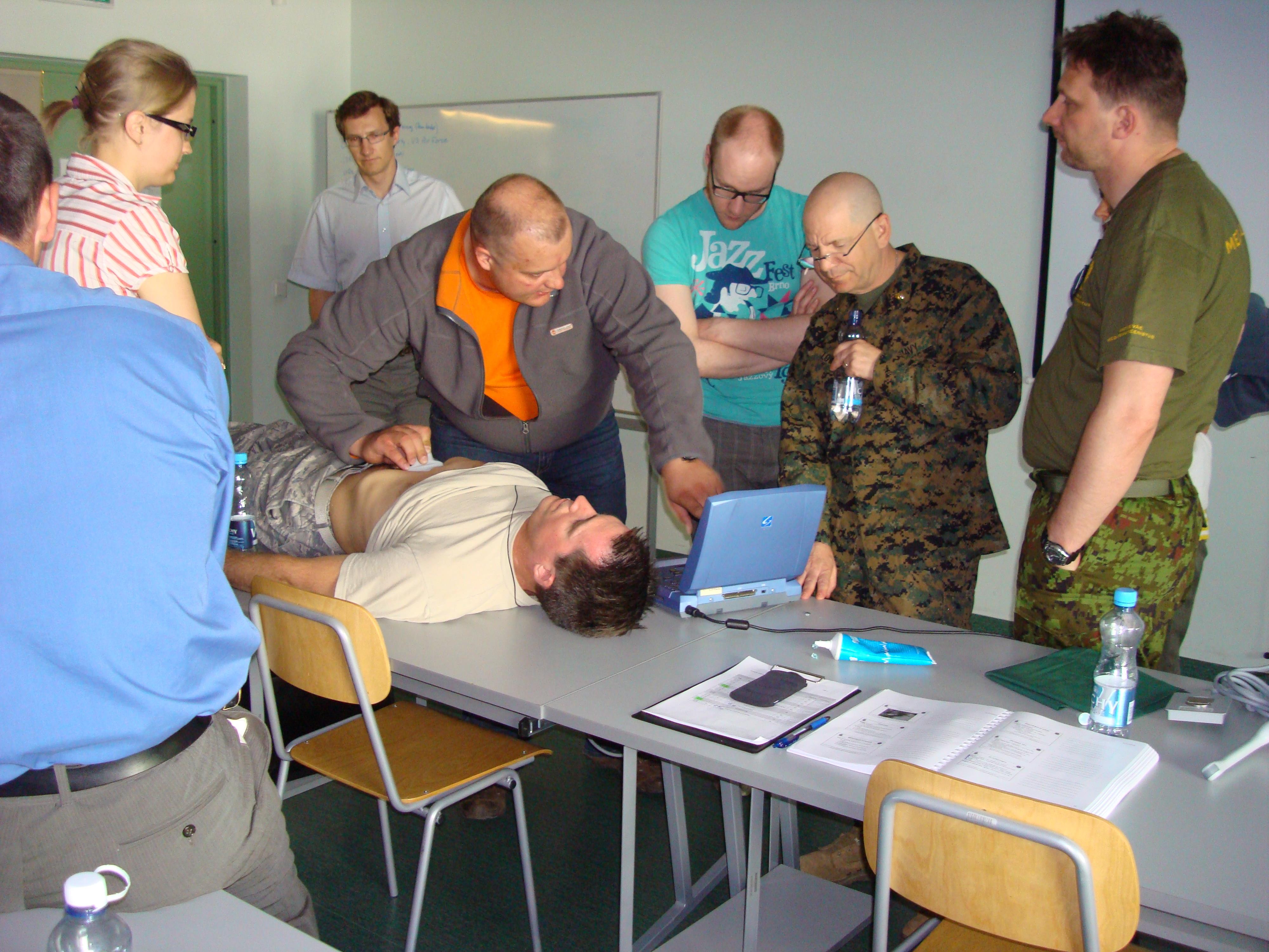 DIMO team working with test subject