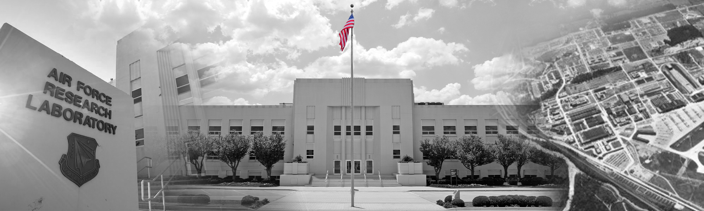 collage of AFRL HQ building